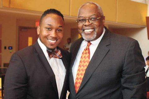 HONOREES—Eugene Williams III and Sala Udin attend State of the Hill District Event