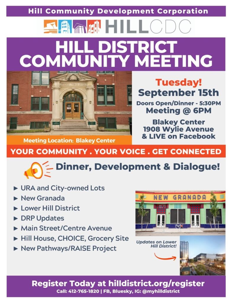 Hill District Community Meeting September 4 2025